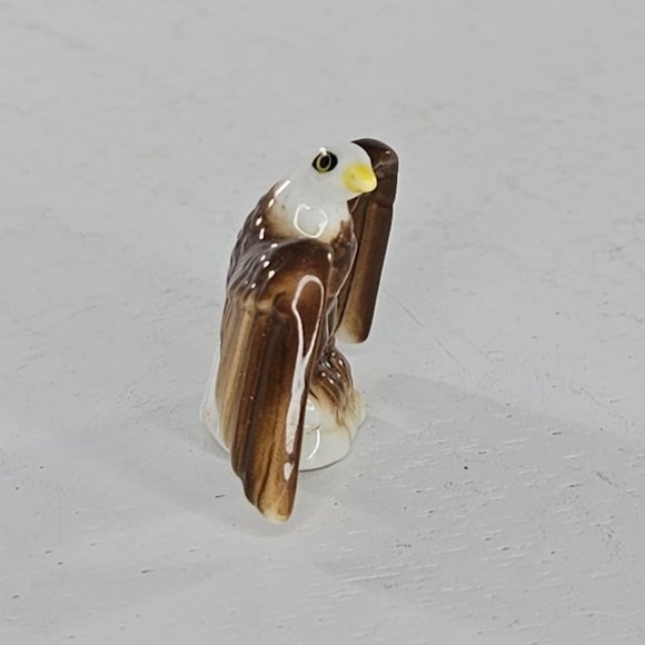 Bug House Bald Eagle Miniature Figurine Bone China - Picture 3 of 8